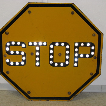 My Holy Grail - The Griswold Stop Sign with Reflective Marbles - Signs