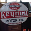 White Eagle Keynoil Motor Oil Double Sided Porcelain Sign
