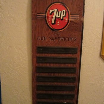 old 7-up menu sign