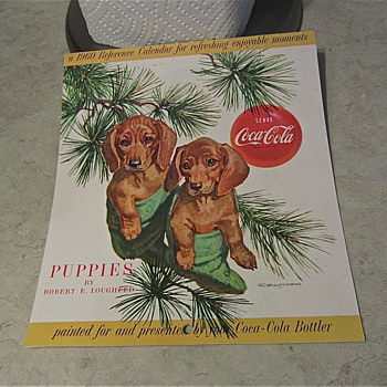 The Perfect Combo, Coke and Puppies! 1960 Calendar Reference