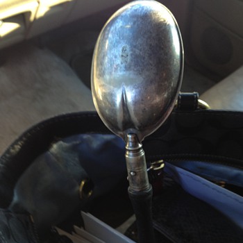 Beautiful Silver Wooden Serving Spoon