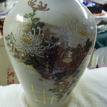 A new favorite....Asian tall vase....could be older...lots of crazing - Asian