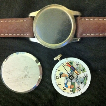 Animated Baseball Player Character Watch