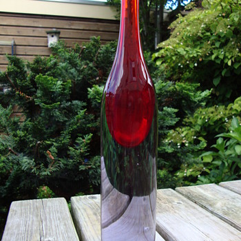 bright red bottle