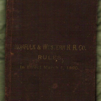 1890 Norfolk & Western Rules Book