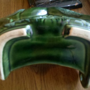 Green planter with holed "tab" in back!