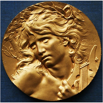1900 Paris Exhibition "Orpheus at the Entrance to the Underworld" Medal - Art Nouveau