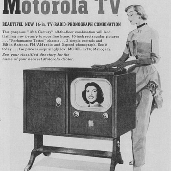 1950 - Motorola Model 17F4 Television Advertisement