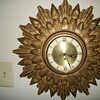 Mid Century Sunburst Clock