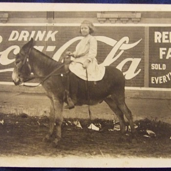 Coca Cola painted sign circa 1910