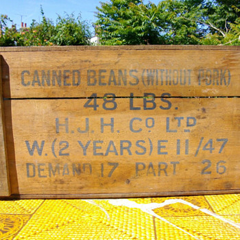 canned beans(without pork) crate
