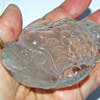 Vintage Carved Clear Quartz Chinese Legged Money Frog 3" x 2.25"