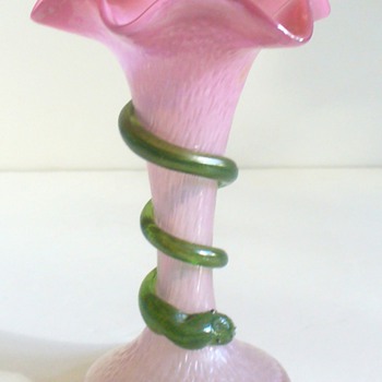 RINDSKOPF PINK MARTELE SERPENT VASE.