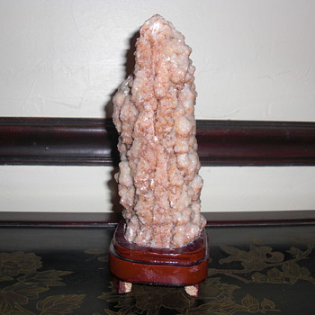 Crystalized cave stalagmite
