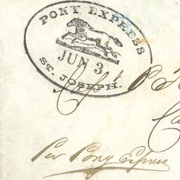 Pony Express Cover - just turned 150 years old - Stamps