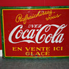 Coca cola porcelain sign
