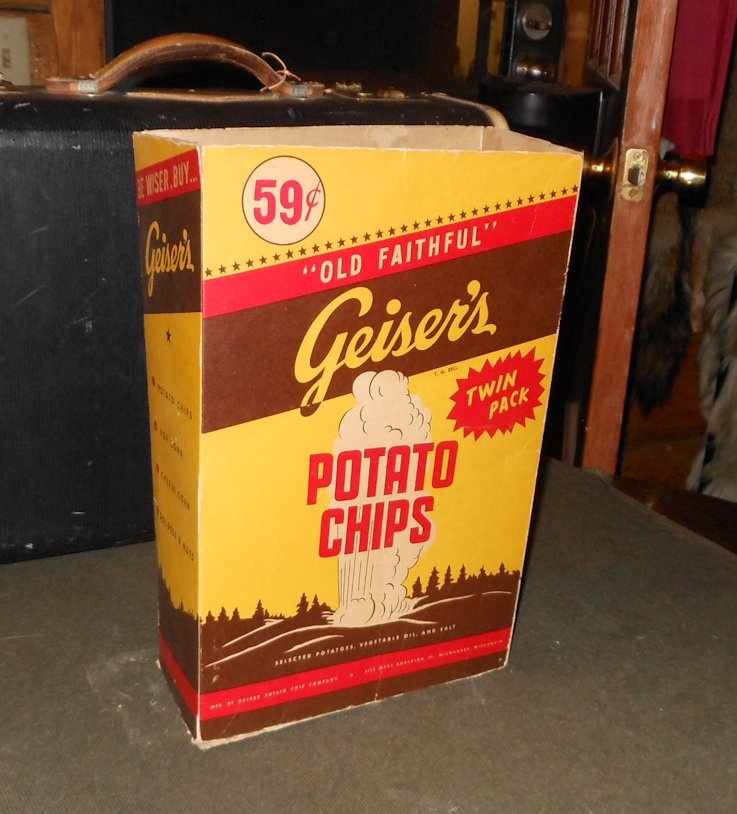 Vintage Geiser's Old Faithful Potato Chips Box Collectors Weekly