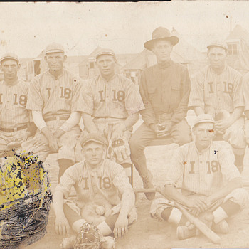 Old Baseball Team on a Vintage Postcard