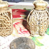 miniature filagree perfume bottles....origin unknown