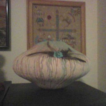 FEATHER AND TURQUOISE POTTERY