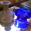 HALL Vase & Cobalt Glassware