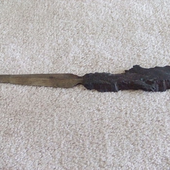 WW1 Trench Art Shrapnel letter opener