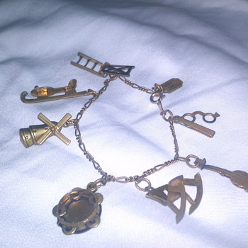 Pididdly links brass custom charm bracelet