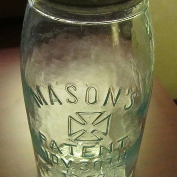 Mason Jar Iron Cross 1800's