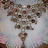 Huge Bib necklace w/agate stones.