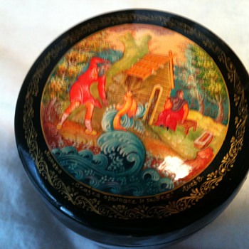 Hand painted boxes.