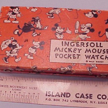 ATT. Ollie, Late 1933-37 Mickey Mouse Pocket Watch box