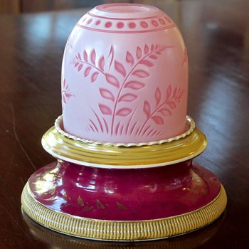Fairy Lamp - Intaglio Fern Design - Art Glass