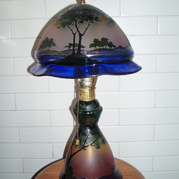 Josef Riedel scenic cameo lamps