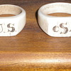Two Carved Civil War Bone Rings