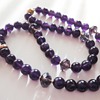 Vintage Amethyst pendant 9cr and modern Amethyst bead necklace 