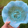 Northwood Rose Show Blue Opalescent Dish