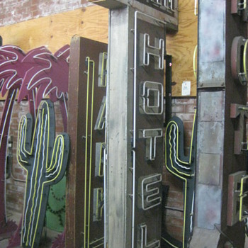 Neon NO-TELL HOTEL 10ft. Tall Wood sign - Signs