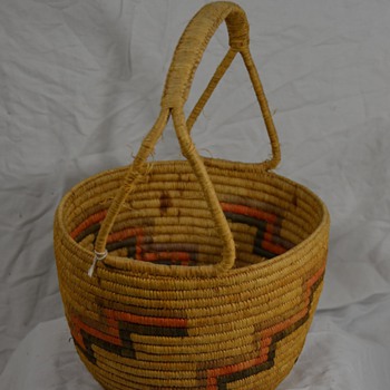 Native Egg Basket with Handle handmade