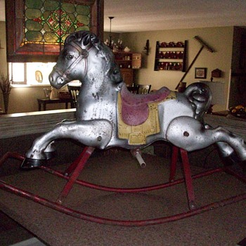 Vintage Rocking Horse. Made in England Stamped on side