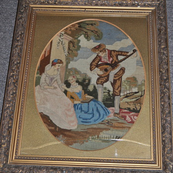 Antique needlepoint tapestry - Rugs and Textiles