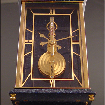 LeCoultre in-line skeleton clock