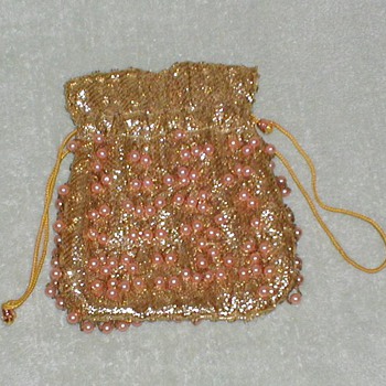 Ladies draw-string clutch purse