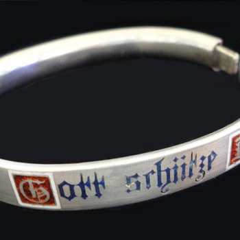 Georg Adam Scheid Silver & Enamel Bracelet, Vienna c. 1890 - Fine Jewelry