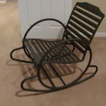 Retro Metal Outdoor Rocking Chair