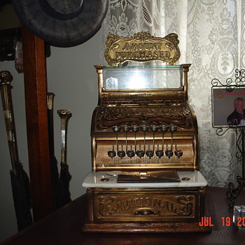  National Cash Register... Model 130...With Top Sign...From The 1880's