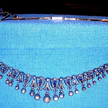 An incredible diamond and enamel necklace - Georgian era - Fine Jewelry
