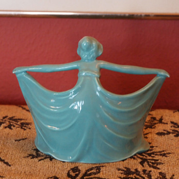 Standing Art Deco Lady Votive - Art Pottery