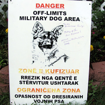 Military Working Dog Sign