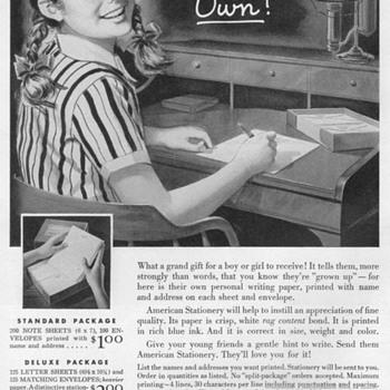 1953 - American Stationary Advertisement