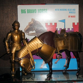 Marx Big Bravo Horse Gold Knight Horse 1970-1972 - Toys
